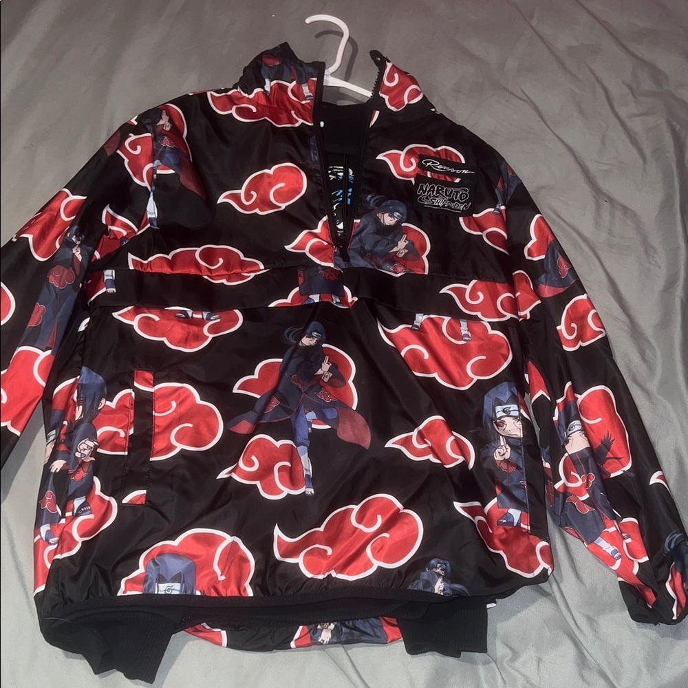 Reason Naruto Akatsuki Raincoat - Black and Red